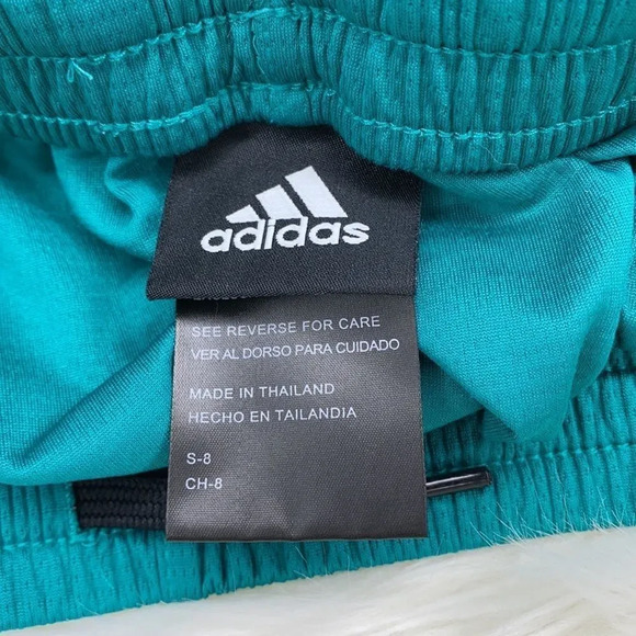 Adidas Teal Shorts with White Stripes Blk Trim - Picture 6 of 6